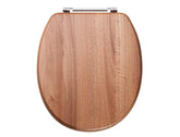 Soft Close Light Walnut Toilet Seat
